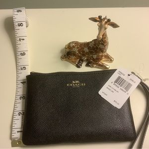 NWT! Leather Coach Wristlet